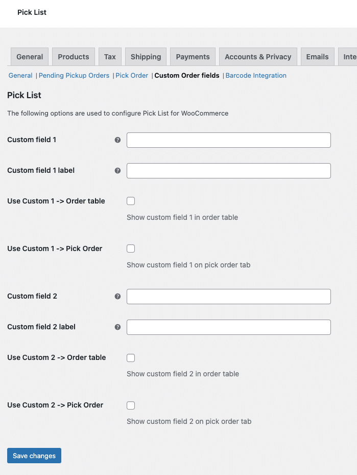 Custom Order Fields - Consortia Addons